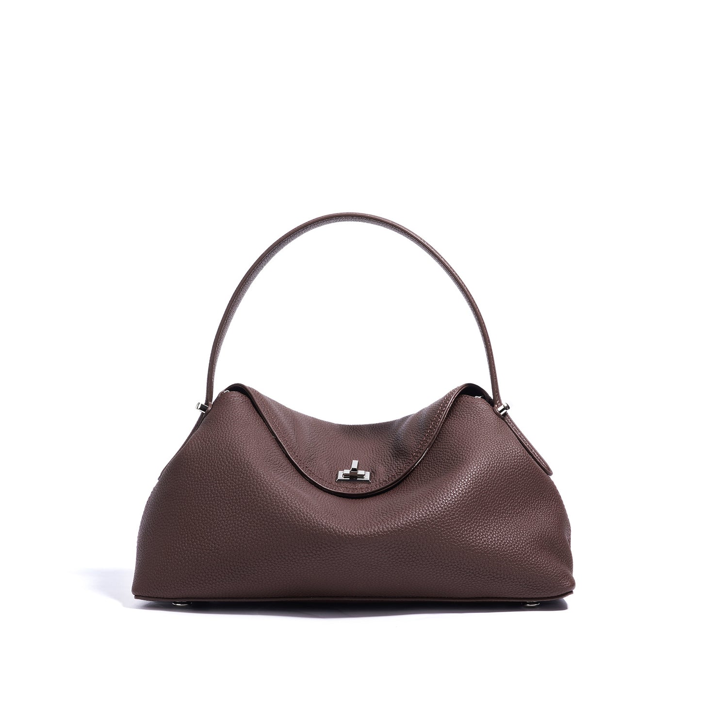 2025 spring new shoulder messenger bag handbag advanced simple fashion all-match bag first layer cowhide genuine leather