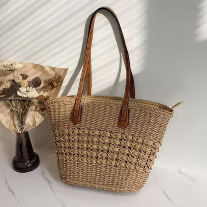 Urban Woven Straw Handbag