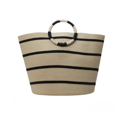 Chic and Charming Straw Woven Tote Bag