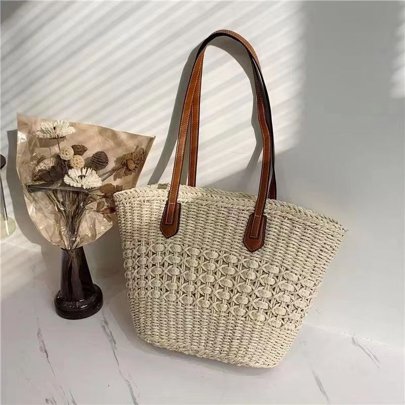 Urban Woven Straw Handbag