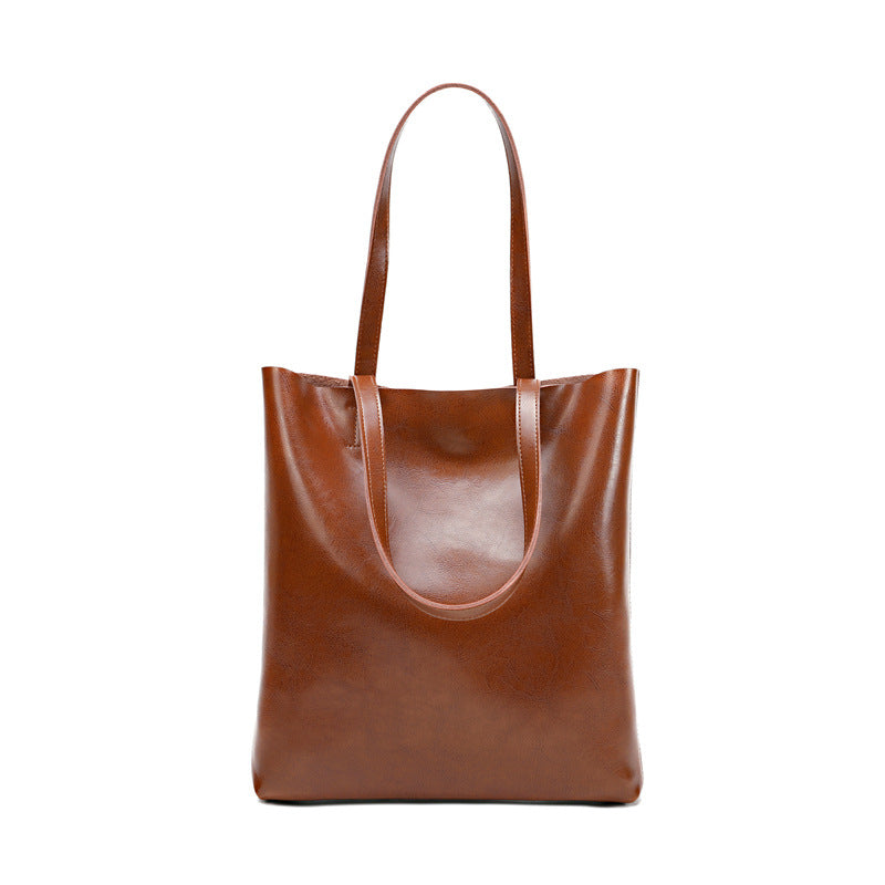 Large Capacity Genuine Leather Tote Bag