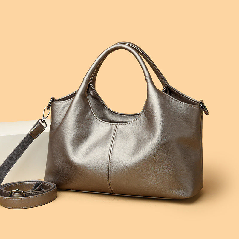 Elegant Leather Crossbody Tote Bag