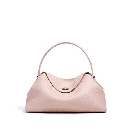 2025 spring new shoulder messenger bag handbag advanced simple fashion all-match bag first layer cowhide genuine leather