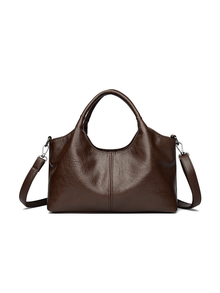 Elegant Leather Crossbody Tote Bag