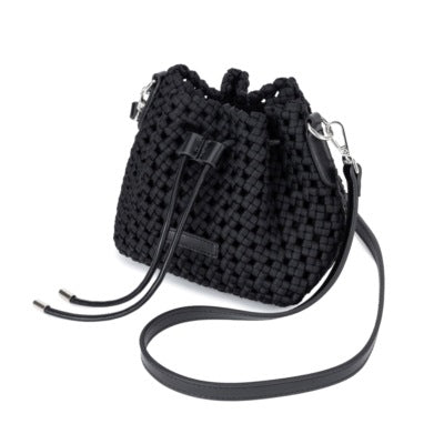 Adorable Silk Woven Bucket Bag