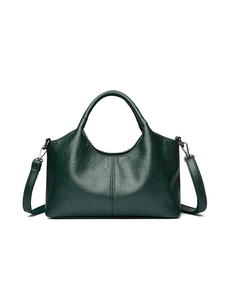 Elegant Leather Crossbody Tote Bag