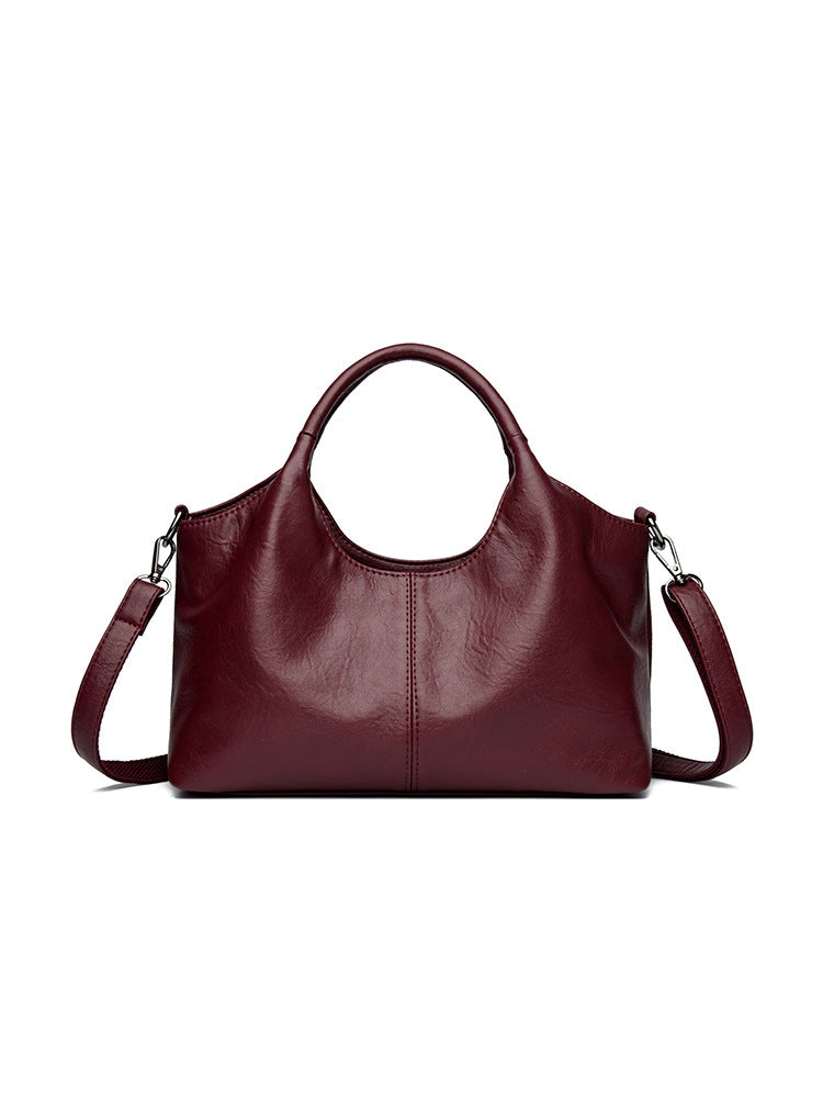 Elegant Leather Crossbody Tote Bag