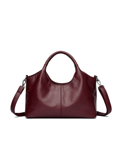 Elegant Leather Crossbody Tote Bag