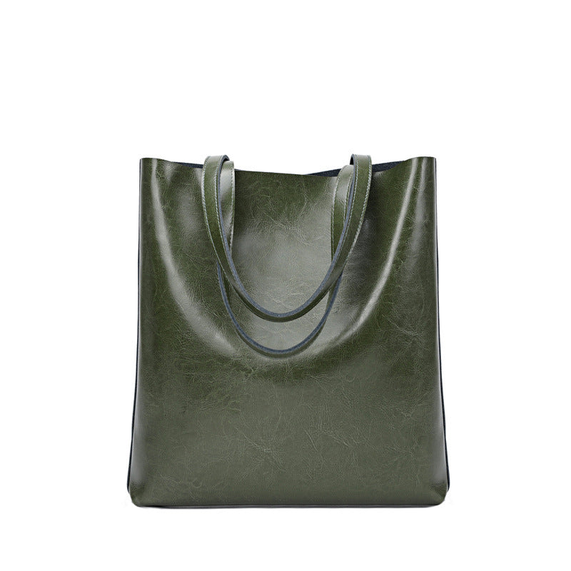 Large Capacity Genuine Leather Tote Bag