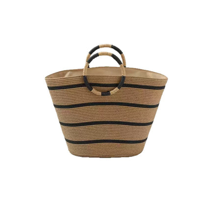 Chic and Charming Straw Woven Tote Bag