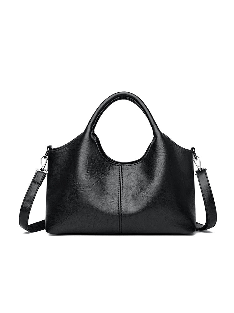 Elegant Leather Crossbody Tote Bag