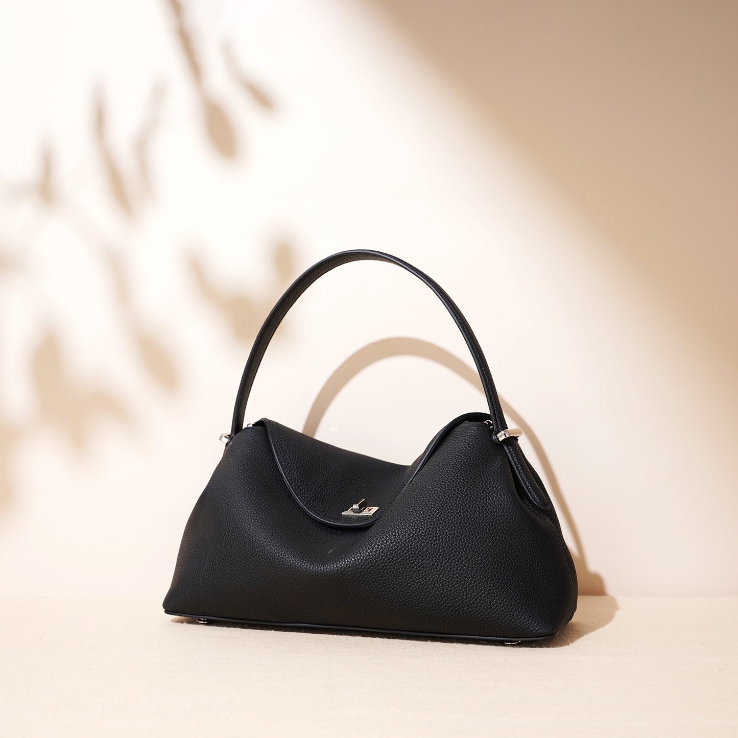 2025 spring new shoulder messenger bag handbag advanced simple fashion all-match bag first layer cowhide genuine leather