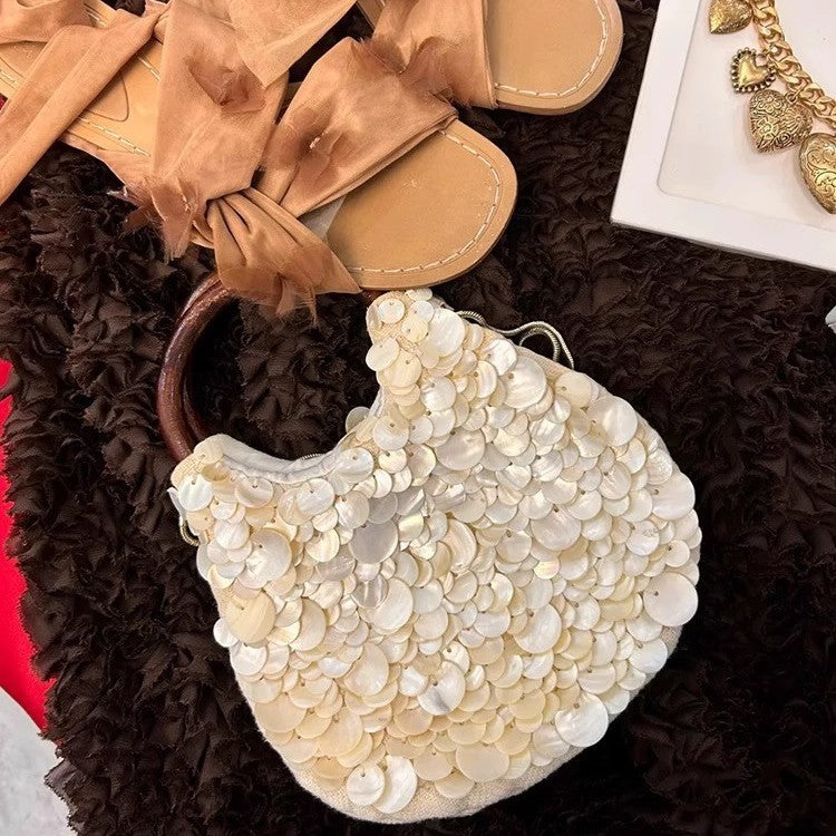 2025 Handmade Niche Fairy Shell Handbag