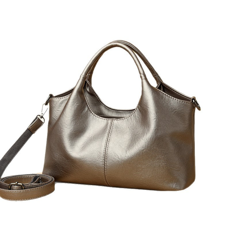 Elegant Leather Crossbody Tote Bag