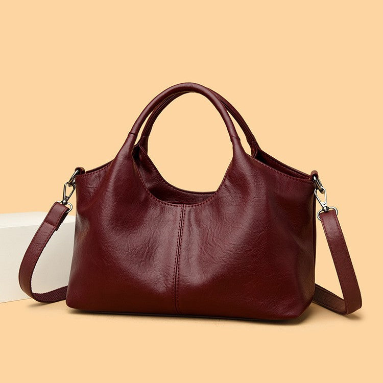 Elegant Leather Crossbody Tote Bag